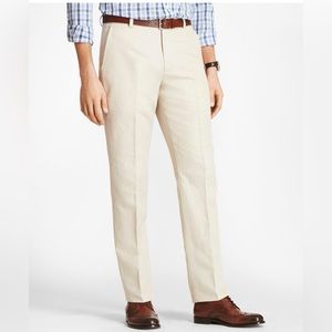 Brooks Brothers Clark men’s size 37/30 khaki pants flat front straight leg‎